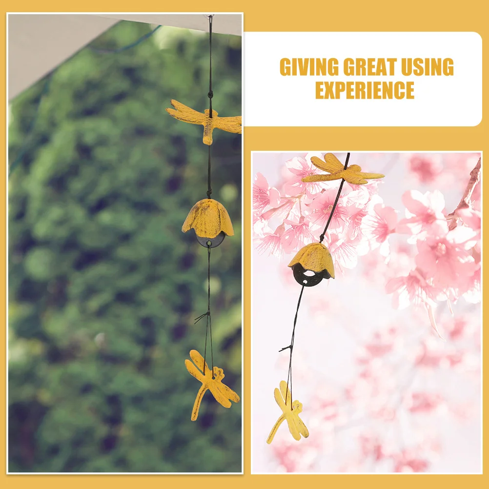

2Pcs Japanese Style Iron Wind Bells Hanging Wind Chime Pendant Outdoor Garden Balcony Patio Decorative Ornament