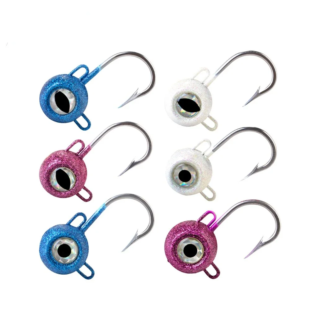 

Lead Head Jig Hook Ned Rig Jig Head Barbed Hook 120g-180g Saltwater Exquisite 3D Fish Eyes Predator Fishing Hook for Bass Tuna