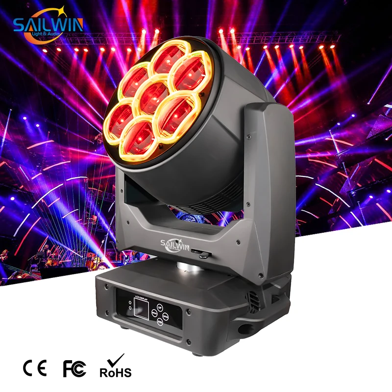 Sailwin Factory Mini 7*60W RGBW LED Seven Magic Eyes LED Moving Head Light For DJ Event Party Club
