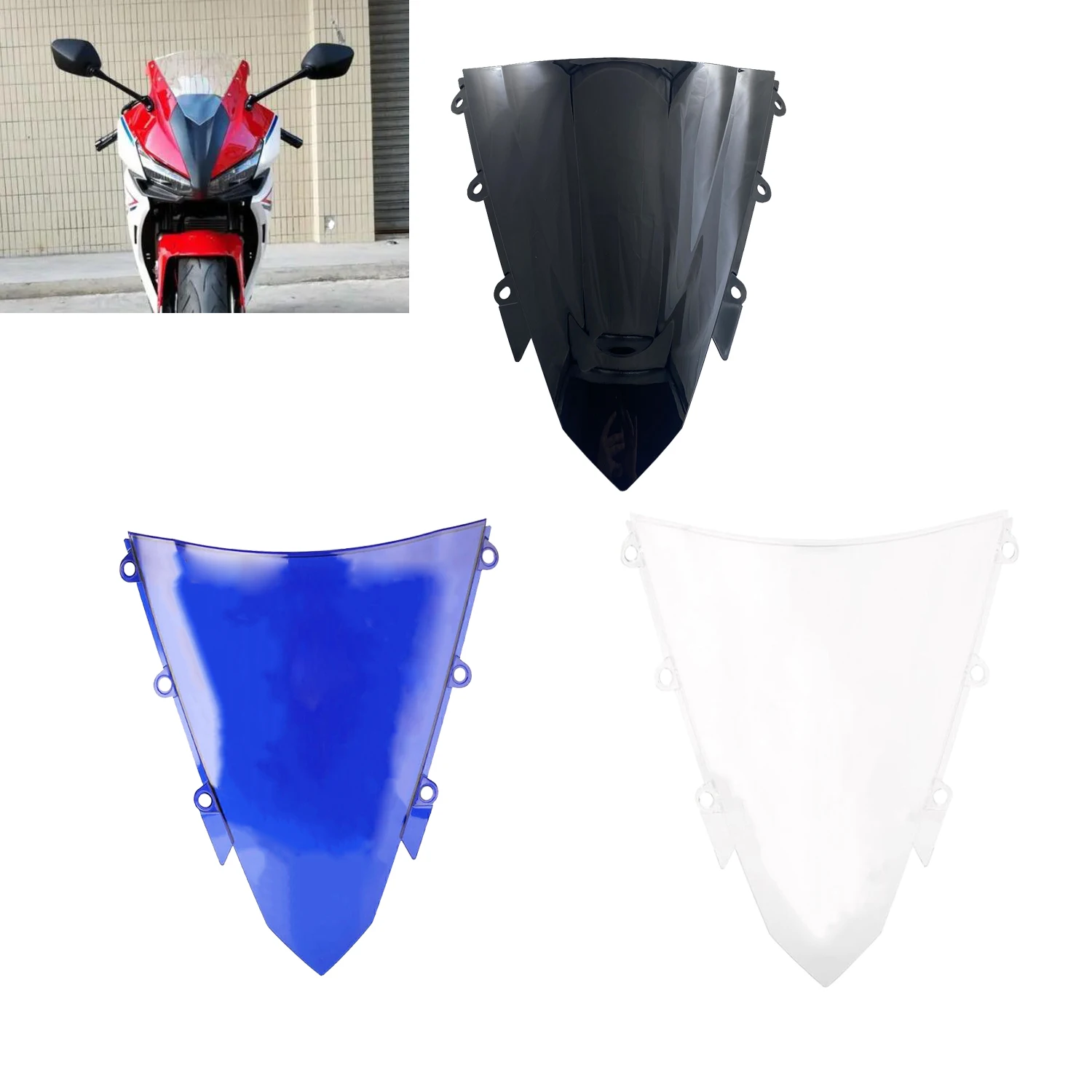 

Motorcycle Windshield Windscreen Deflector For Honda CBR500R CBR 500 R 2016 2017 2018
