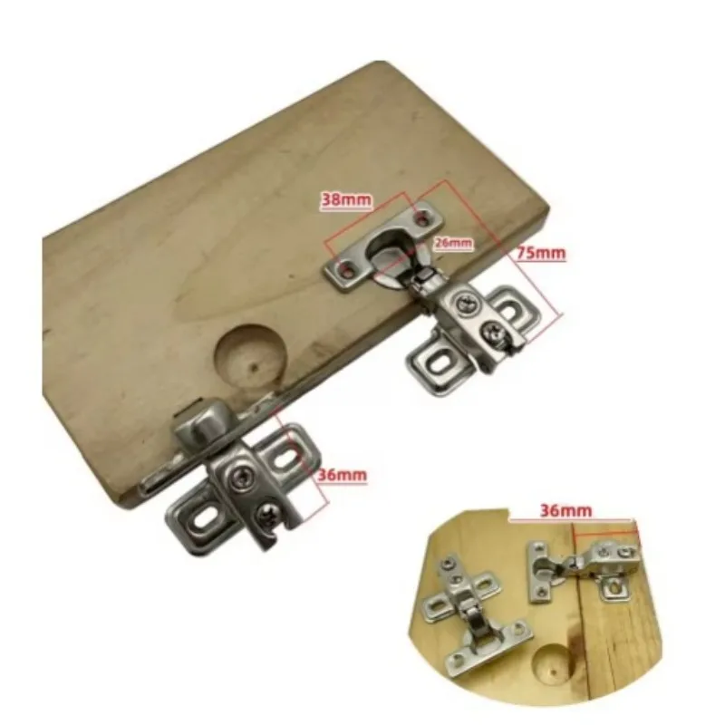 10Pcs Hydraulic 26mm Cup Furniture Hinge For Thin Cabinet Door Short Arm Galianconism