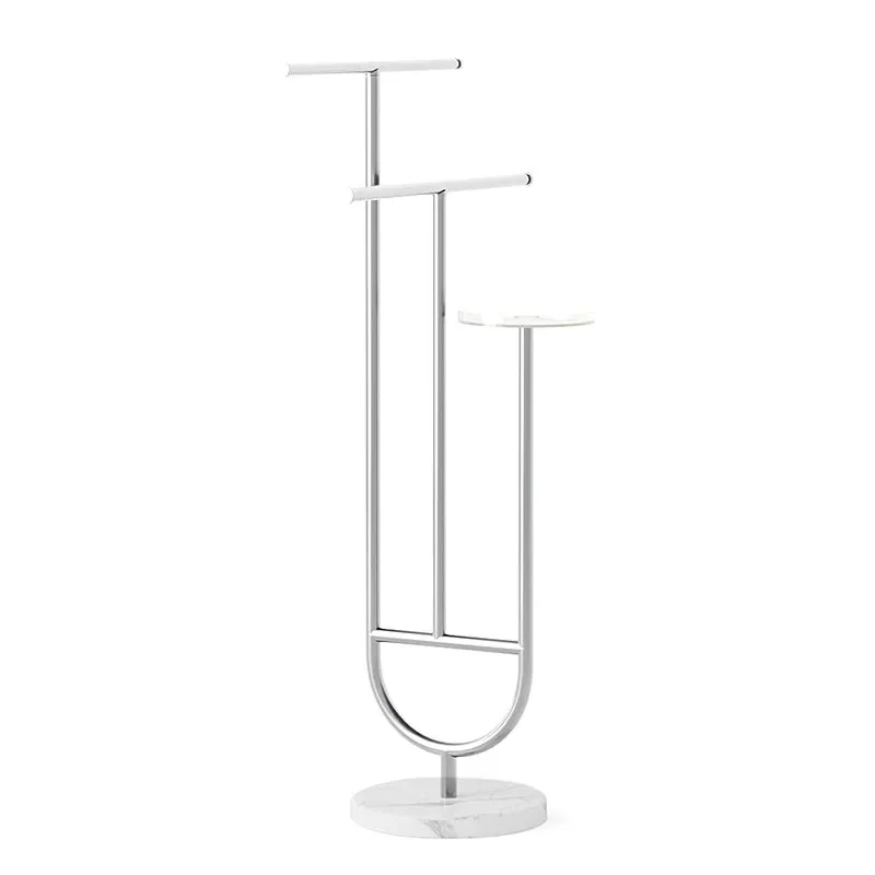 Solid thickened floor-standing marble bathroom storage rack