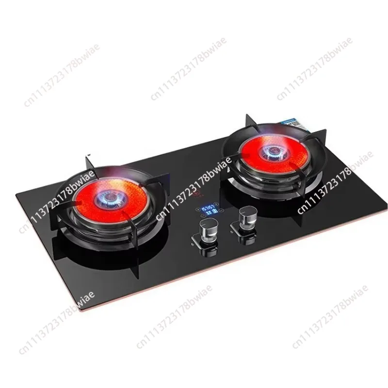 5 pieces Double burner desktop gas stove natural gas stove hot topic timer energy saving liquefaction household