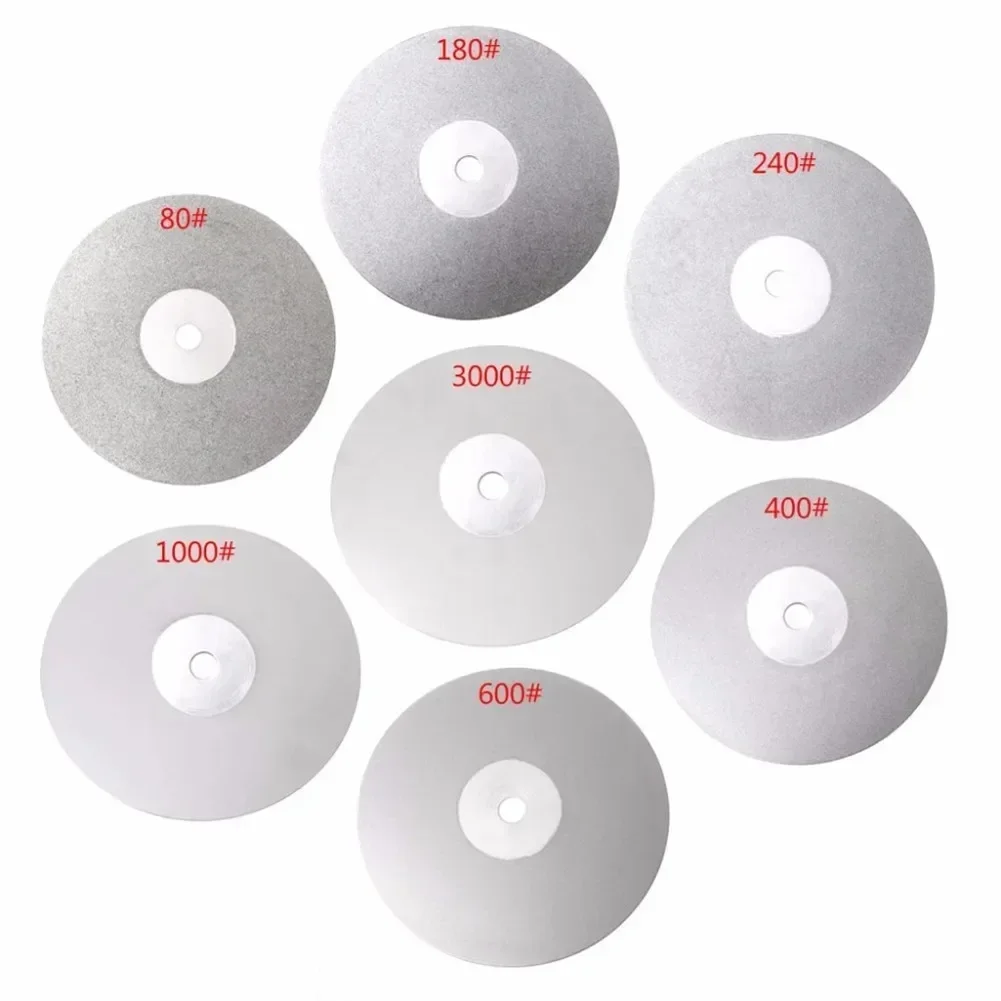 6 Inch Diamond Coated Grinding Wheel Lapidary Grinding Disc 80-3000 Grit For Gemstone Jewelry Jade Glass Rock Polishing Tool