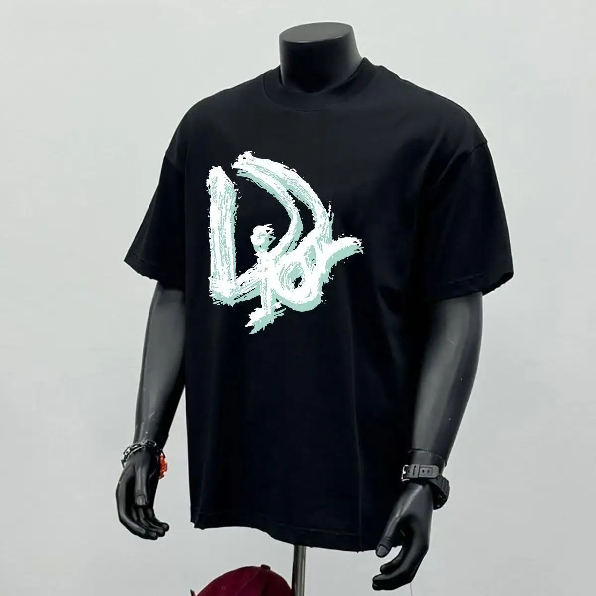 

100 Pure Cotton Heavy New Niche Trend Ins Men and Women with The Same Gender Neutral Loose Versatile Printed T-shirt