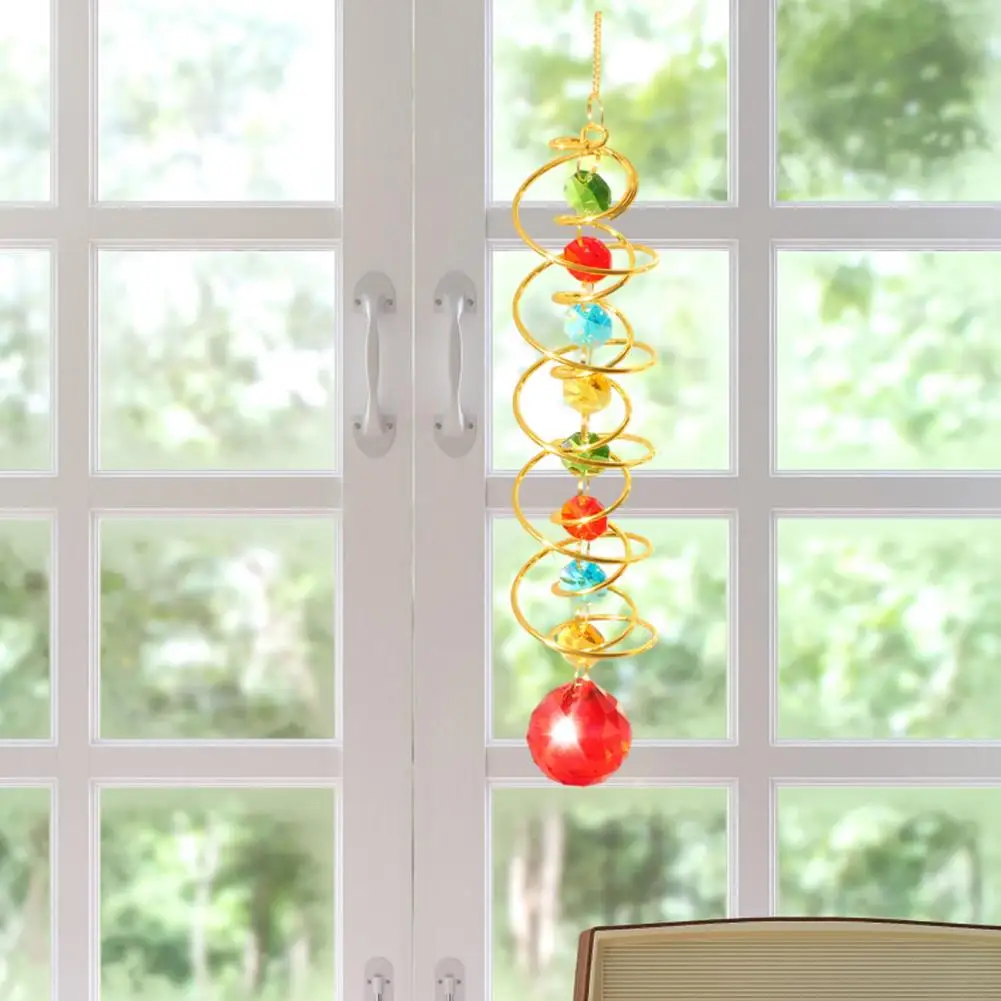 Indoor Hanging Decoration Garden Hanging Decoration Chakra Rainbow Prism Suncatcher Indoor Outdoor Garden Decoration Healing