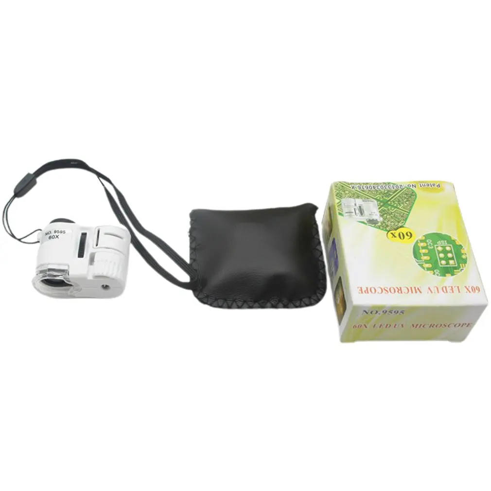 Microscopio tascabile Kit di giocattoli scientifici per bambini 60-120x Mini microscopio portatile educativo con luce a LED giocattolo per bambini all'aperto
