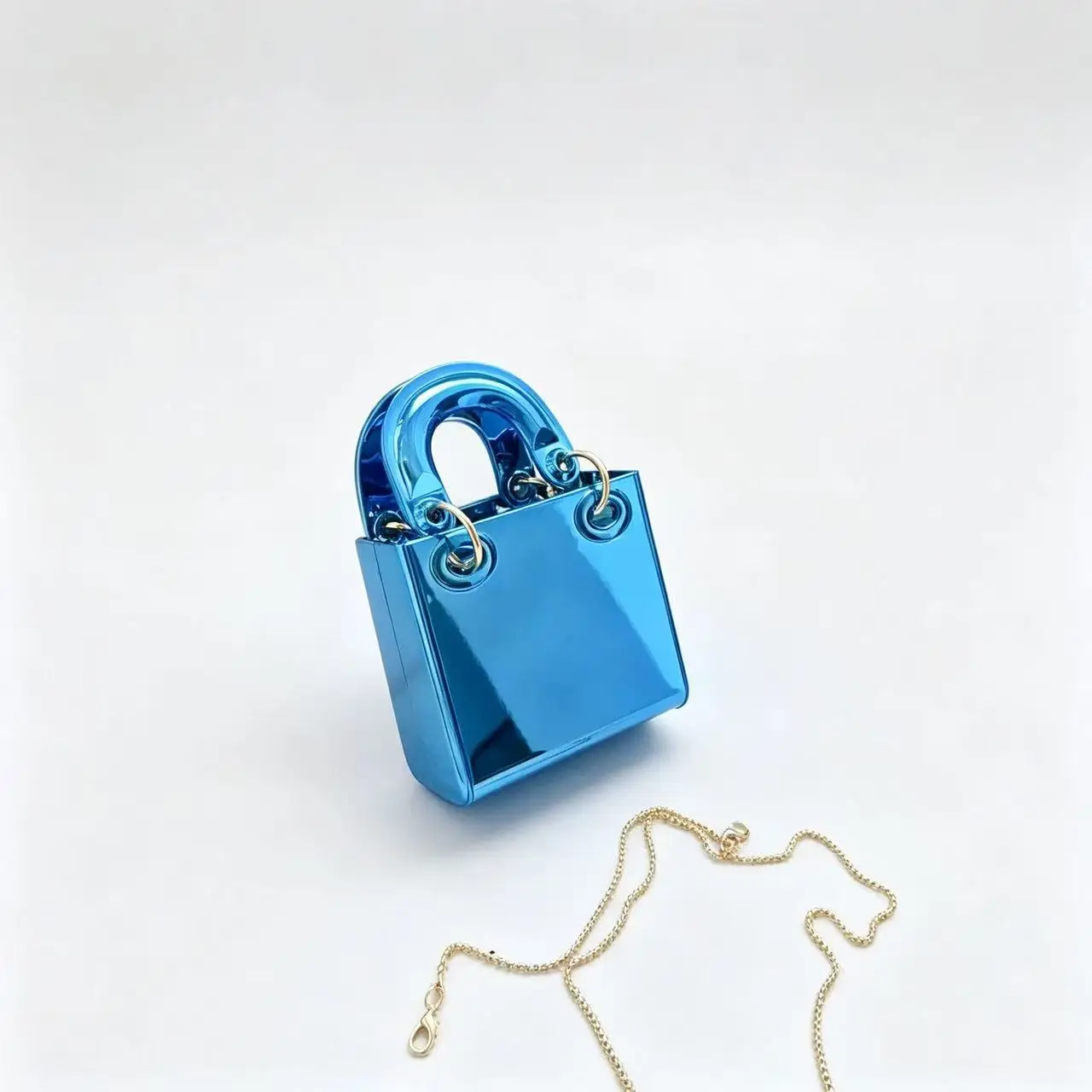 Fashionable Women's Bag 2026 New Model Acrylic Clutch Bag Stylish High-End Niche Single Shoulder Crossbody Solid Color Glossy Evening Bag
