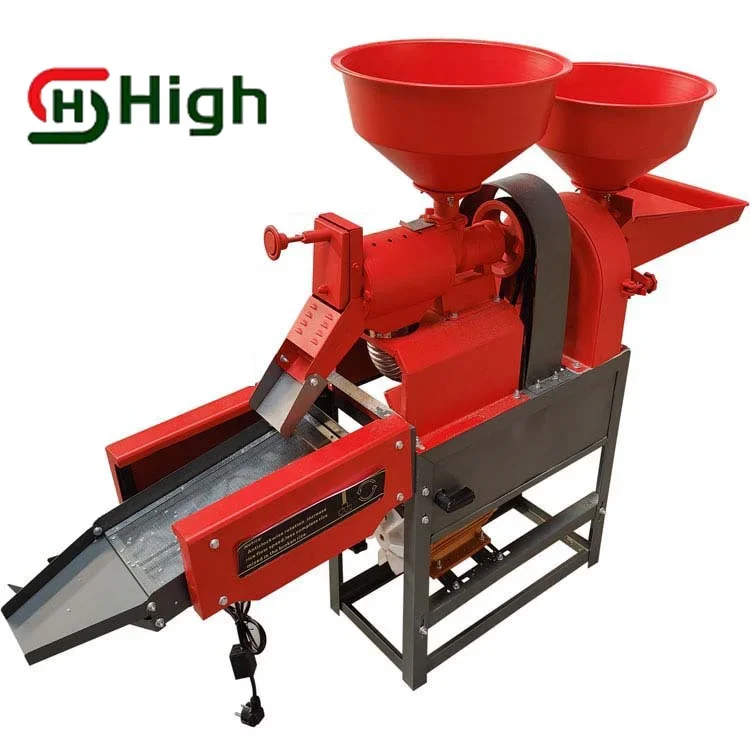 

200-1000kg/h High Efficiency Rice Milling Machine Gereals Dry Grinder Household Crushing Milling Rice Husking Grain Processing