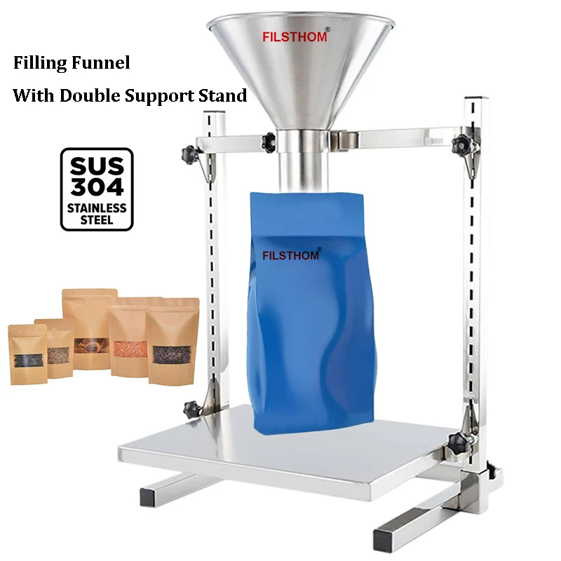 304-stainless-steel-filling-funnel-hopper-with-double-stand-support-rod-for-bag-bottle-packing-granule-powder-liquid-kitchenware