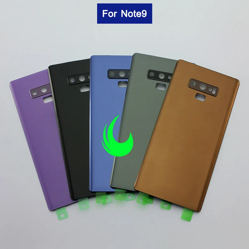 Back Battery Cover For Samsung Galaxy Note9 N960F Door Rear Glass Housing Case For SAMSUNG NOTE 9 Back Cover with Camera Lens