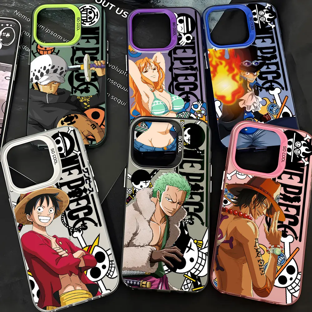 Funda de una pieza de Anime Luffy Zoro para Apple iPhone 11 16e 14 15 16 Plus 12 Pro 13 Mini XR X XS Max, funda de teléfono a prueba de golpes