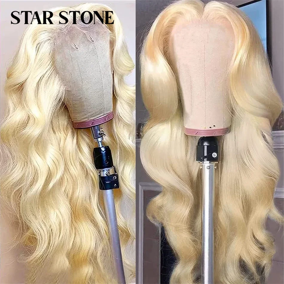 Perruque Lace Front Wig 613 naturelle, cheveux humains, couleur blonde, 13x4/13x6, pre-plucked, en vente