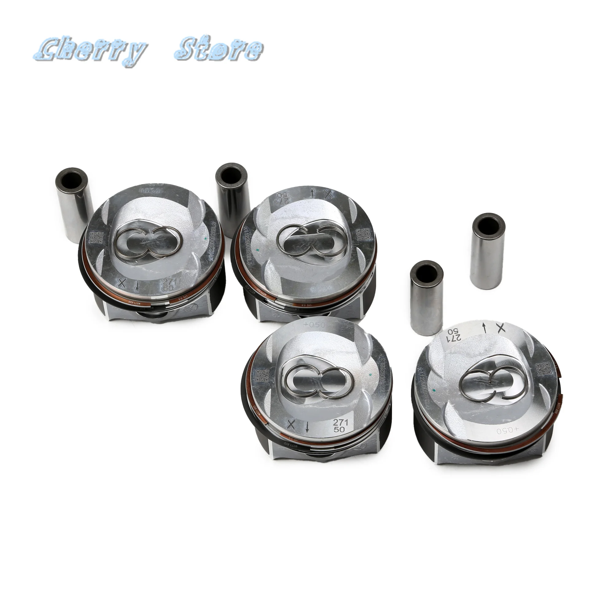 Engine 4PCS Pistons Set Oversize 0.5MM For Benz C 200 C260 CGI  E 200 CGI Coupe SLK200 250 2011-2017 A2710305117