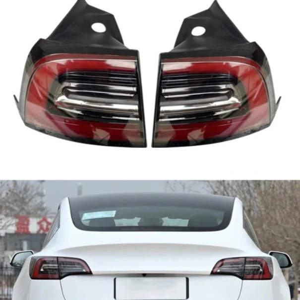

For 2021 Tesla Model 3 European version 4-Pin Outer Tail Light Cover Assembly Rear Taillight Car Modification Accessory Parts