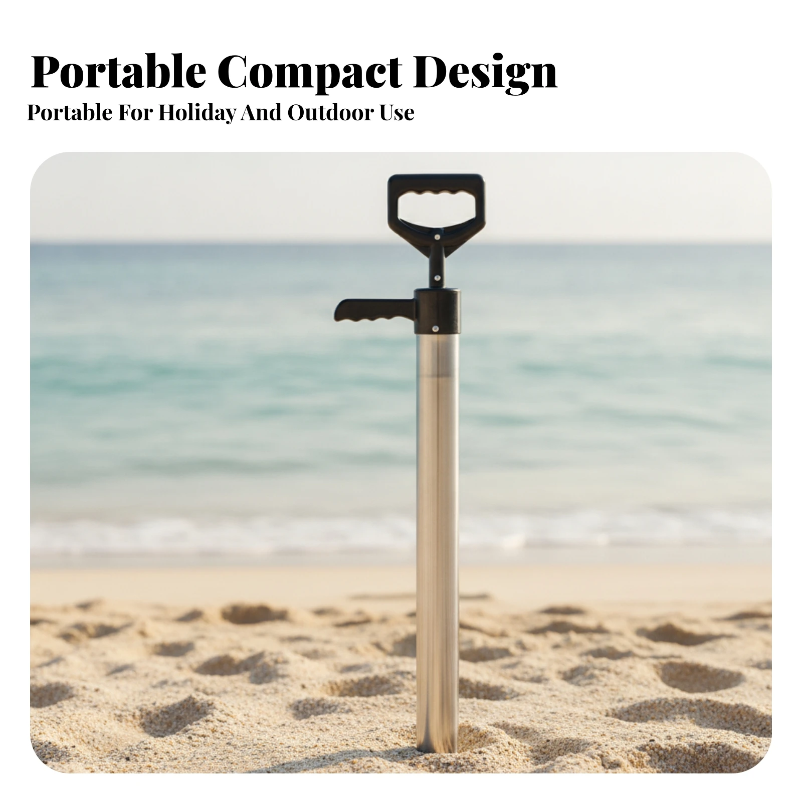 Heavy Duty Stainless Beach Suction Tool Silver Finish Straight Tube Hand Tool for Shore Sand Transfer