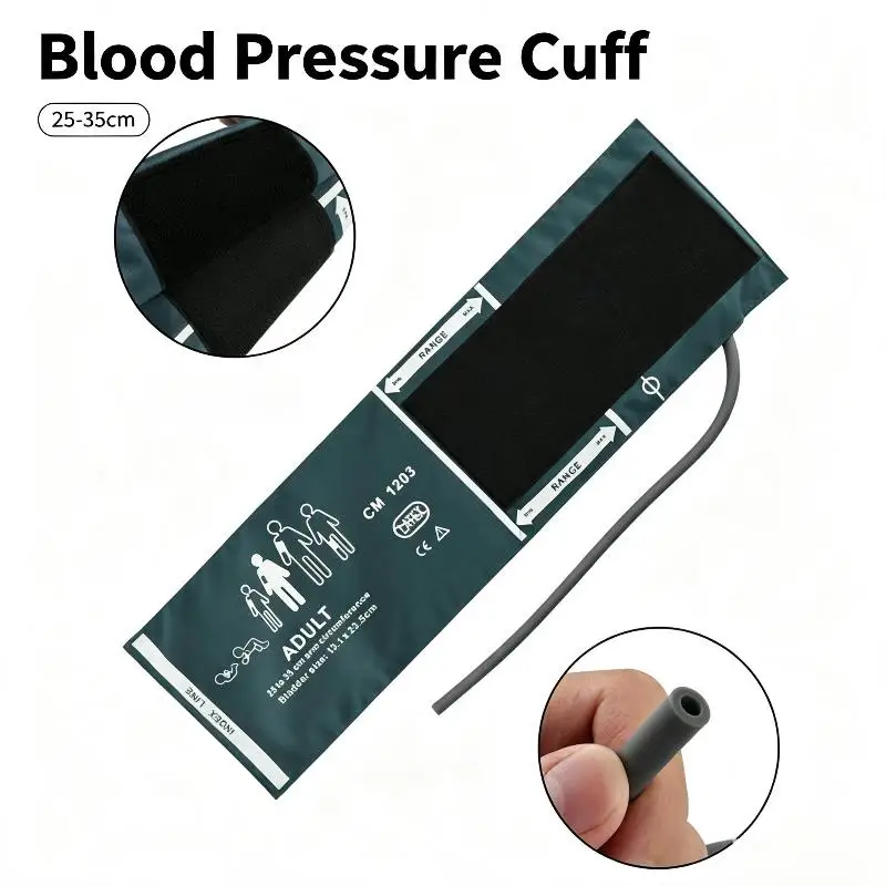 1PC Reusable Adult Blood Pressure Monitor Universal Cuff 25-35cm Arm Circumference No Connector.