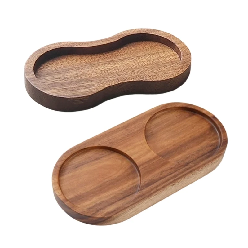 Wooden Salt and Pepper Grinding Tray For Seasonings And Coffee Easy To Maintain 0XXB