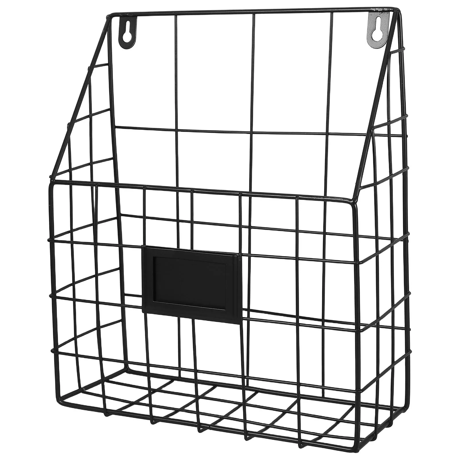 

Wrought Iron Newspaper Stand Black Desktop Organizer for Office Study Documents Storage Rack Book Magazine Folder Holder Shelf