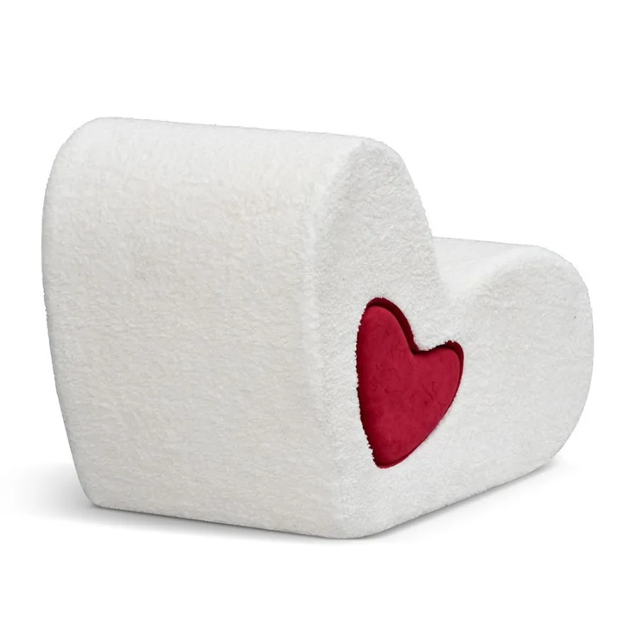 Teddy Kid Divano Sedia Divano moderno per bambini con imbottitura in spugna al 100% bianco