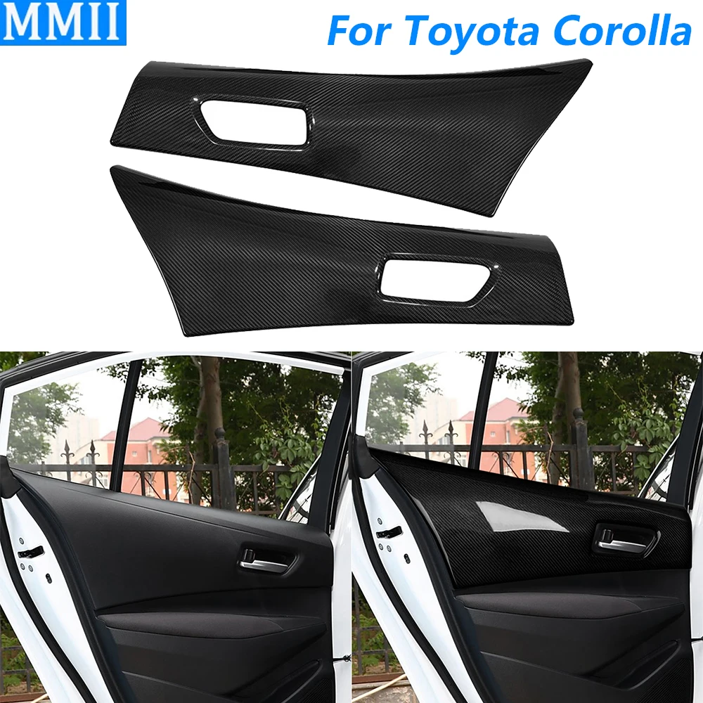 For Toyota Corolla GR 2023 2024 2025 Real Dry Carbon Fiber Rear Door Handle Panel Decorative Cover Car Accessories Modification