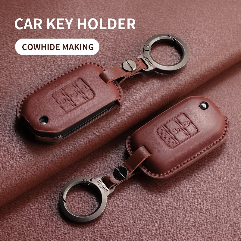 

Car Key Case Cover For Honda Accord Civic City Fit HR-V XR-V Folding Car Remote Protector Shell Holder Accessories