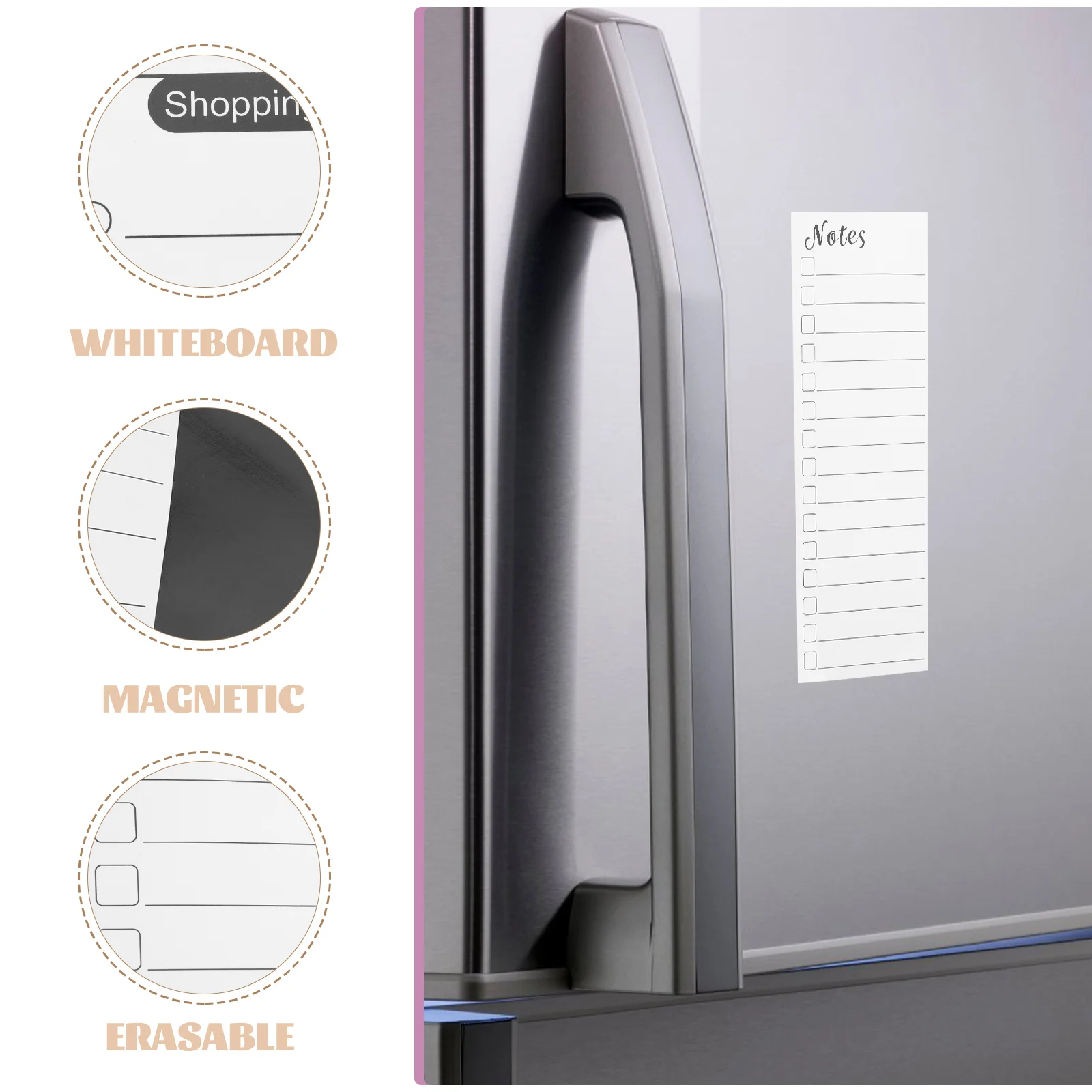 

2 Pcs Magnetic Blackboard White for Fridge Refrigerator Dry Erase Whiteboards Soft Pantry Child List