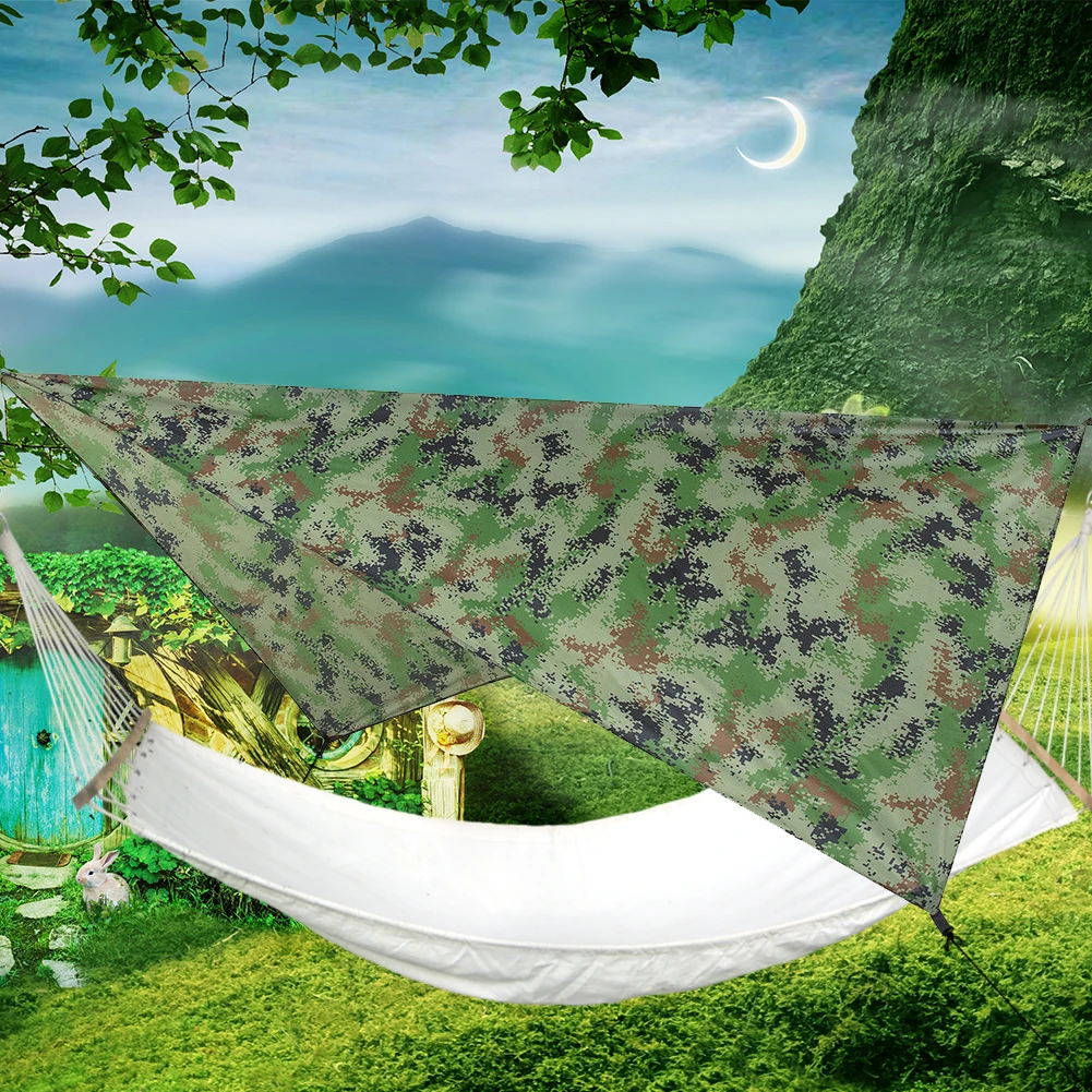

Awning Shade 210T Polyester Yarn Camouflage Portable Awning Canopy Waterproof Foldable Ultra-light Picnic Backpacking Equipment
