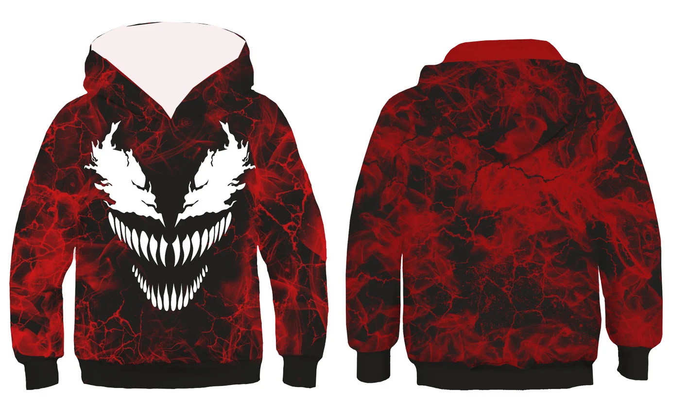 2026 جديد مارفل الرجل العنكبوت موازي الكون مايلز فينوم أنيمي ثلاثية الأبعاد مطبوعة الرجال الخريف/الشتاء موضة عادية الدافئة هوديي #1