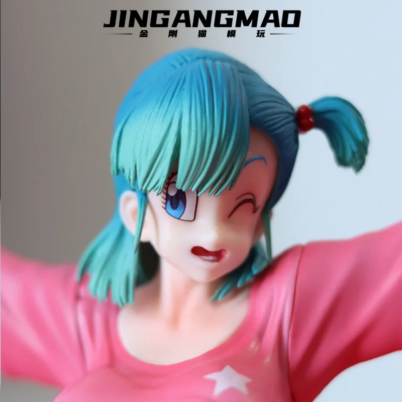 Figura de Ação Bulma de Dragon Ball Z, Escala 1/8, Modelo Bulma com Saia Levantada, Estátua de Menina Bonita, Brinquedo de Coleção, Presente.