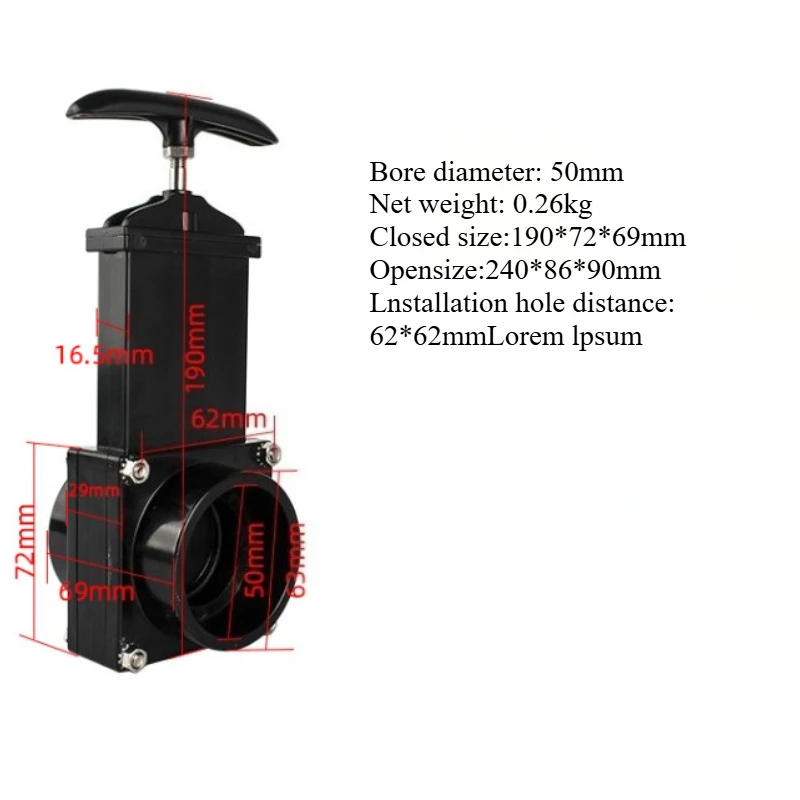 RV 액세서리 - 이중 기능 배수/게이트 밸브 (클린/하수/블랙 워터 탱크용) (모터홈/캠퍼/카라반)