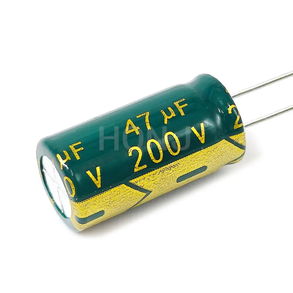 5PCS 200V47uf 10x20mm Capacitor eletrolítico de alumínio 47uf200v 200v 47uf 200V 47mf 200vdc 47MFD 200v47mf 47mf200v ± 20%