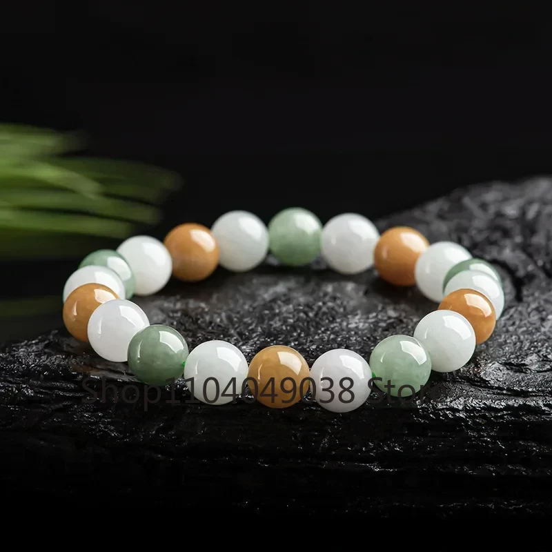 

Gelang Manik-manik Giok Bencese Aksesori Jadeite Desainer Batu Permata Wanita Jimat Pria Perhiasan Talisman Alami Jewelry