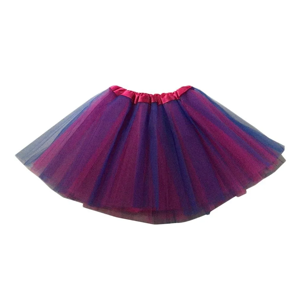 

Summer Rainbow Tutu Skirt Tulle Colorful Princess Skirt Netting Ballet Skirts Kids Girls
