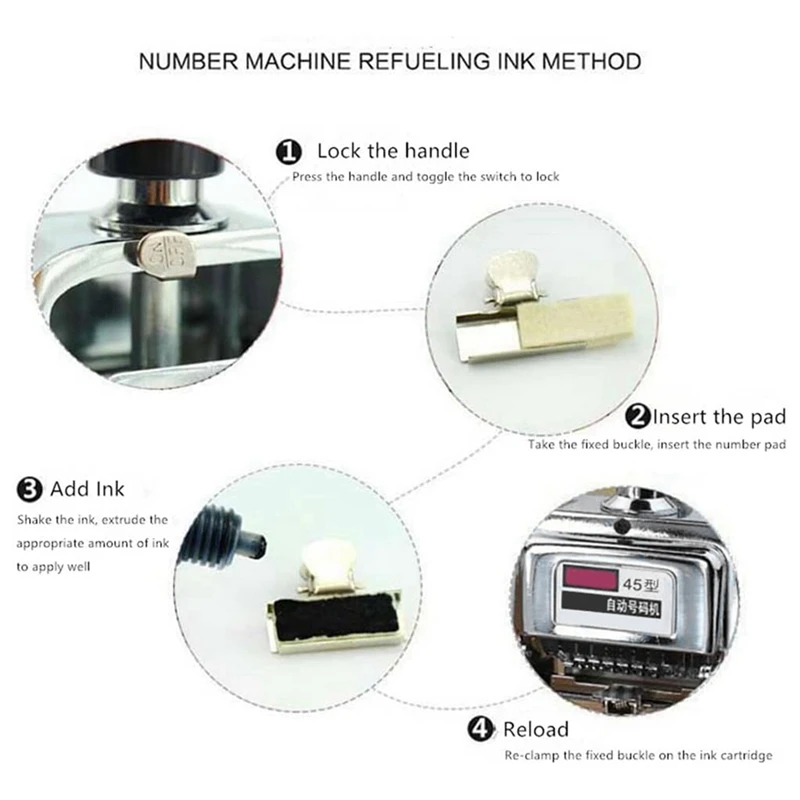 AT02-Number Machine de numérotation automatique numérotation Code Page numérotation Machine numérique sceau bureau