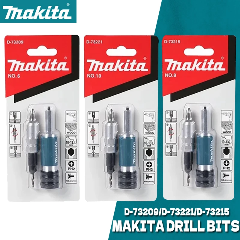 Makita-acessórios de Broca Multifuncionais Countersink Drive Bit Combinação Batch D73209 D-73215 D-73221 10