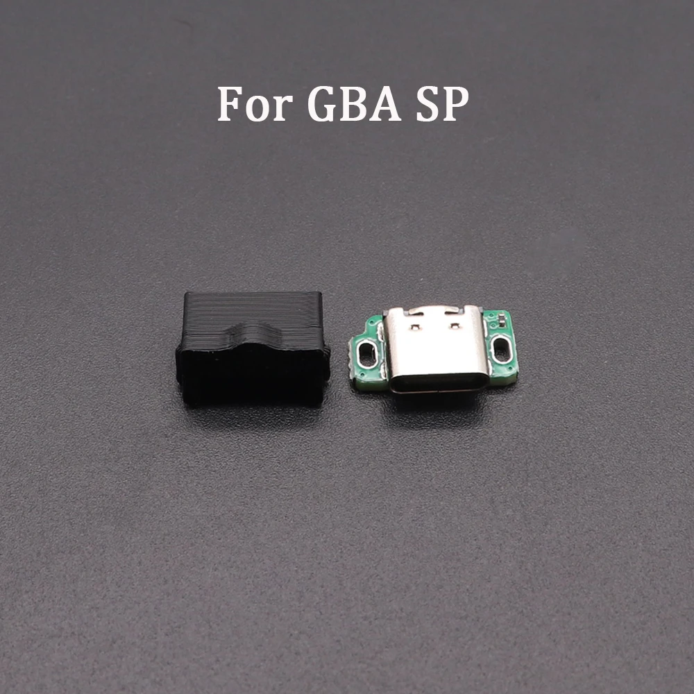 ل Gameboy Advance SP Audio USB شحن المقبس توصيل الطاقة نوع C Mod مع مطبوعة ثلاثية الأبعاد لـ GBA SP