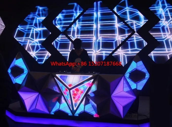 YAKE 3D Video LED DJ Booth Disco LED Display Screen/indoor outdoor P3 P4 P5 dj led wall