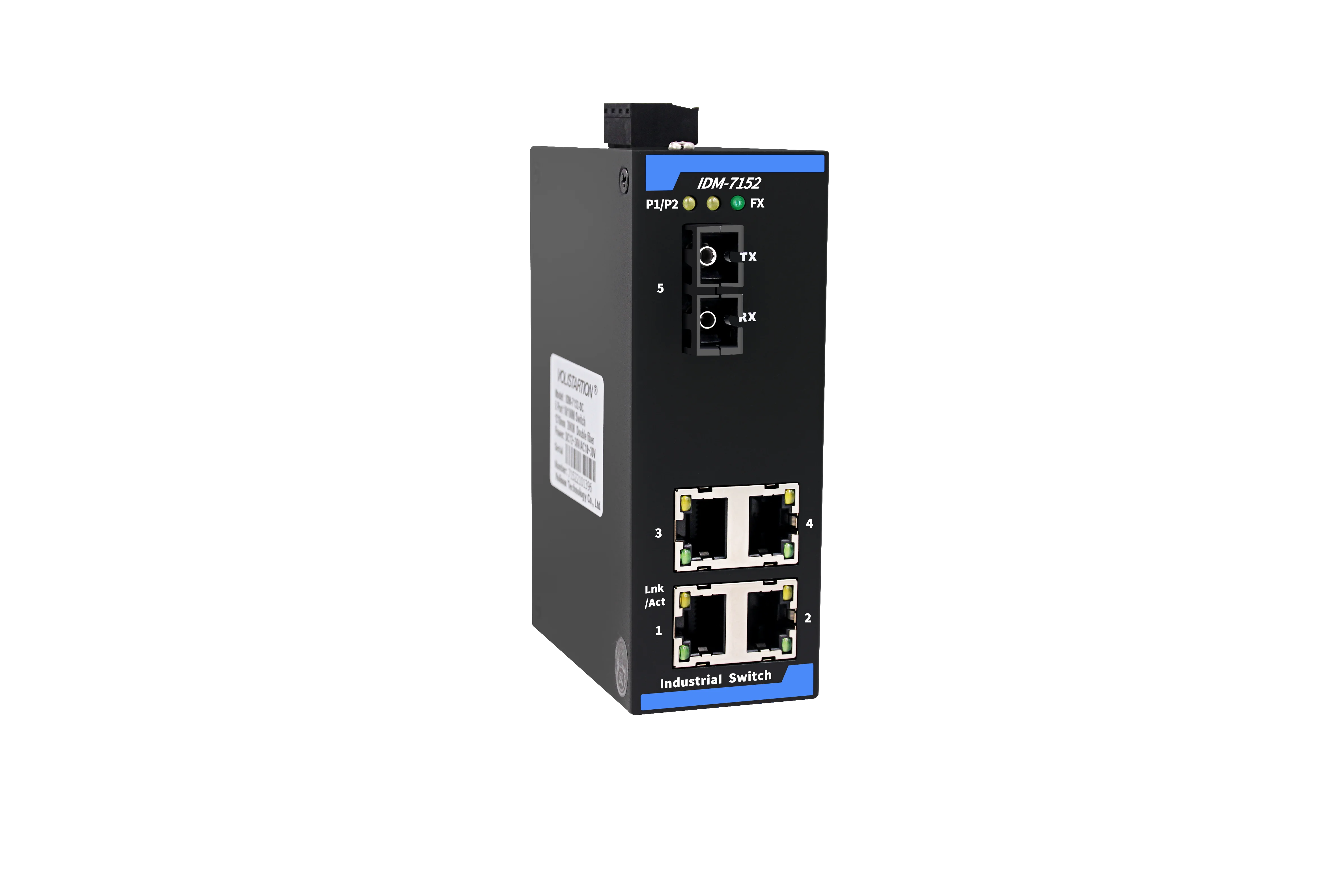 IDM-7152 5-port Industrial Switch 1 Optical 4  100M Entry-Level Ethernet switch 12V24V DIN-rail