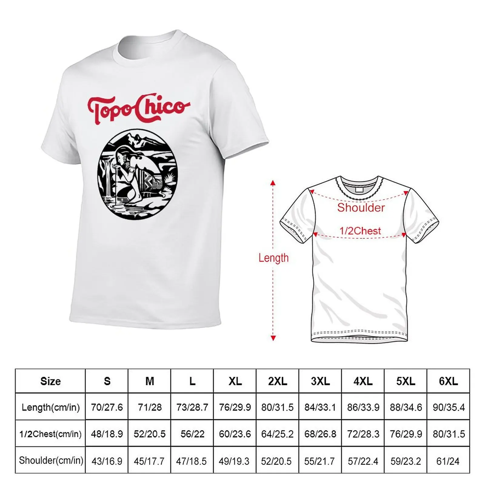 Aztec princess - Topo Chico agua mineral logo (sparkling mineral water) T-Shirt Basic Short Sleeve Cotton Blend T-Shirt