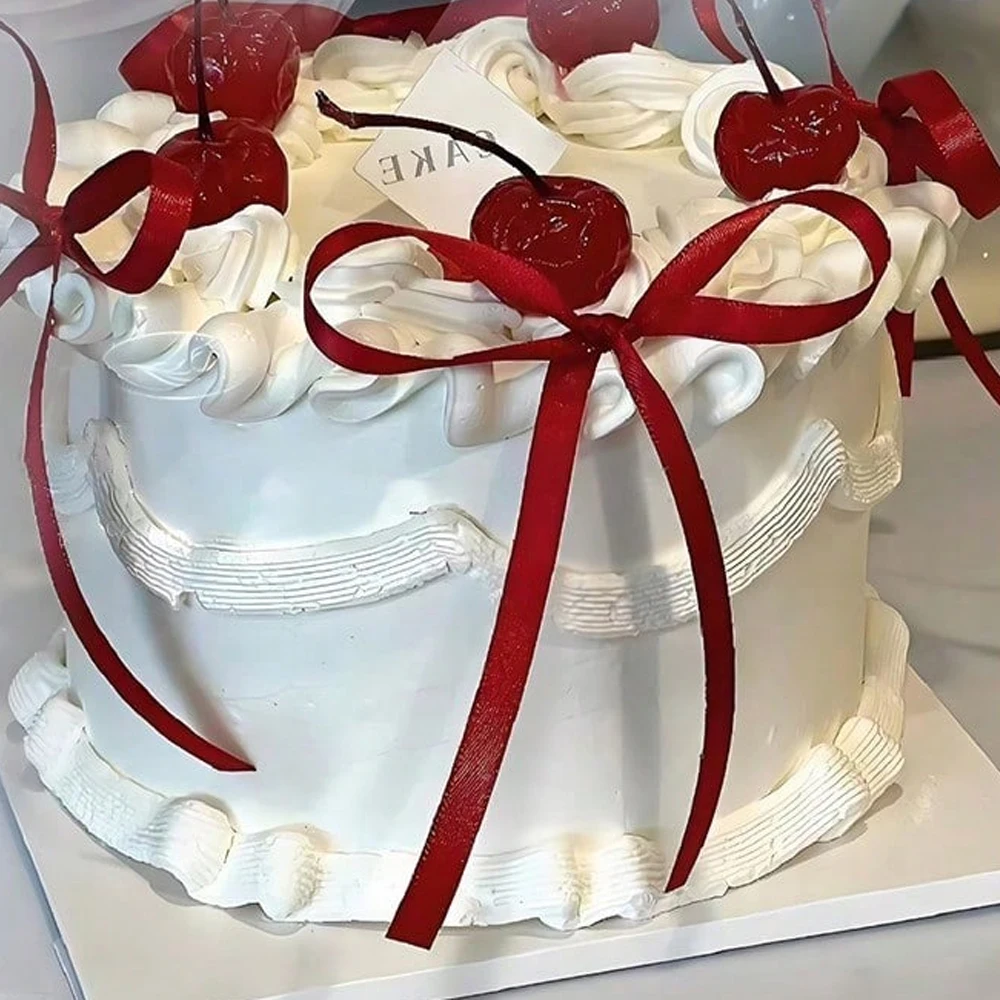 10 قطعة تزيين الكعكة الباليه الشريط القوس الكعك توبر متعددة الأغراض مضحك الوردي الأزرق الأسود الانحناء عيد ميلاد سعيد الكعك الديكور