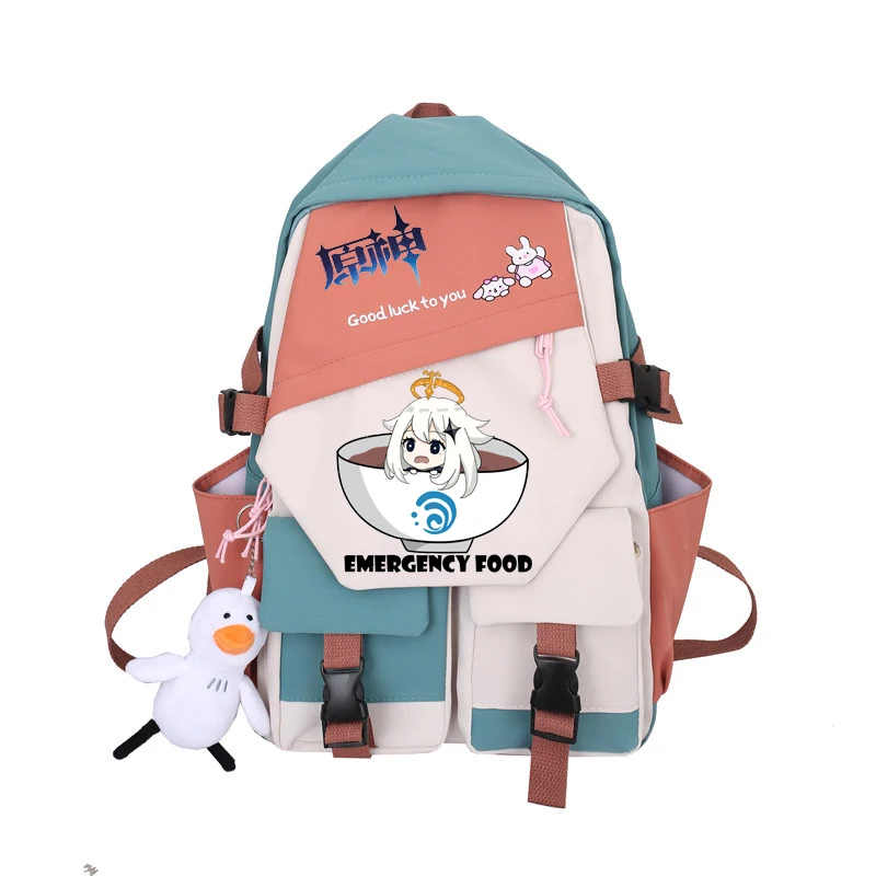 2022 anime game Genshin Impact theme peripheral backpack men and women backpack simple bag