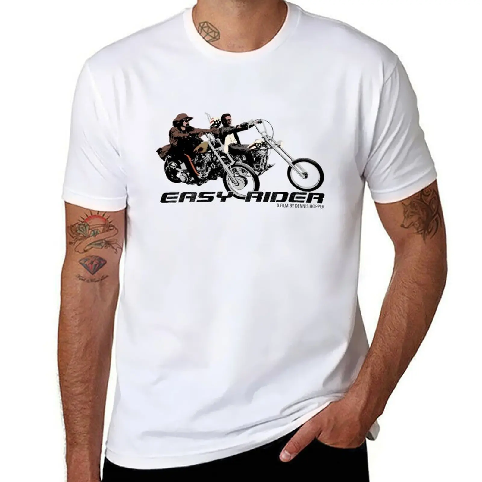 

Easy Rider Movie Tshirt T-Shirt cotton tshirt 100% t shirts for man slim fit T-Shirt