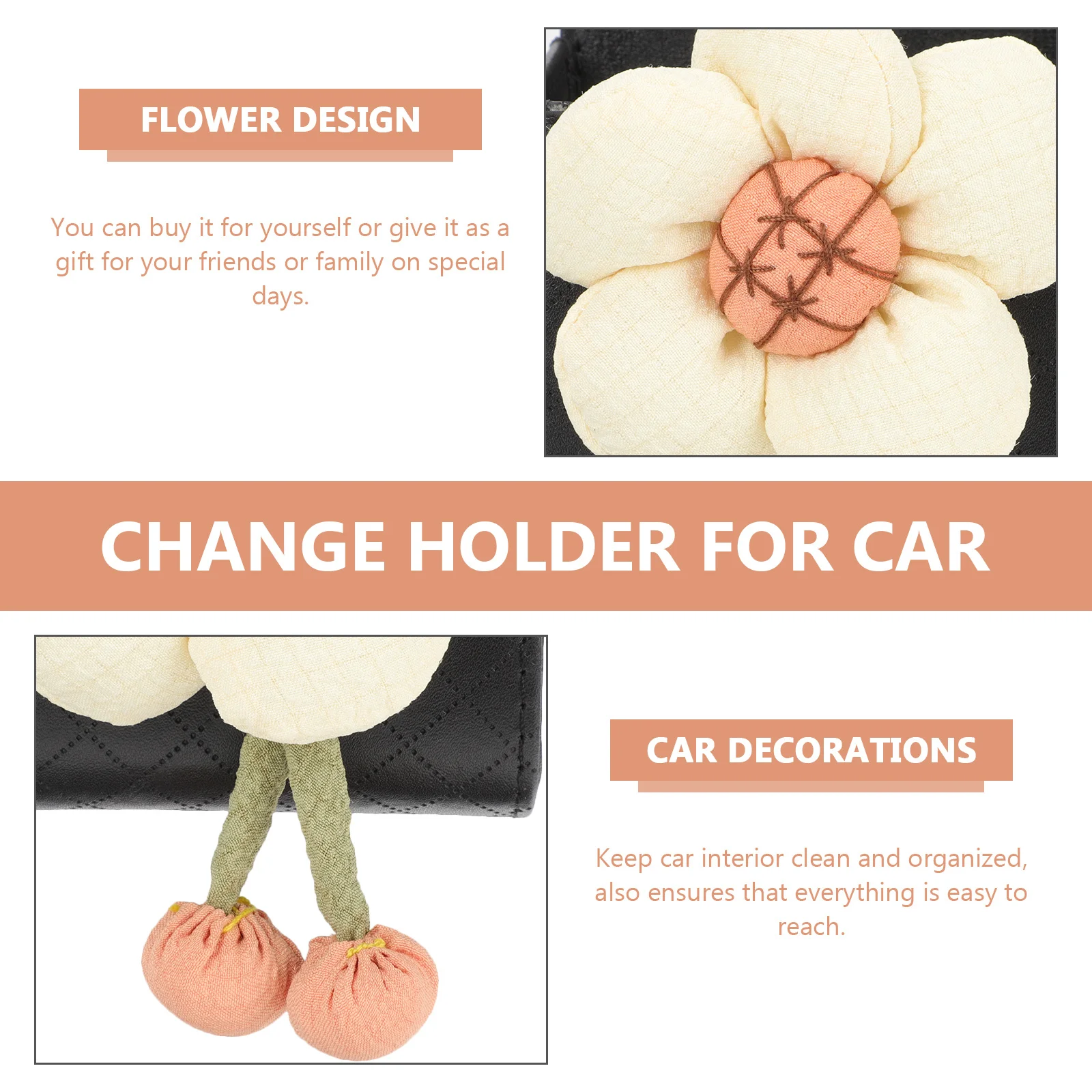 

Car Air Vent Organizer Hanging Storage Bag Cell Phone Holder Coin Key Sunglasses Holder Car Interior Organizer