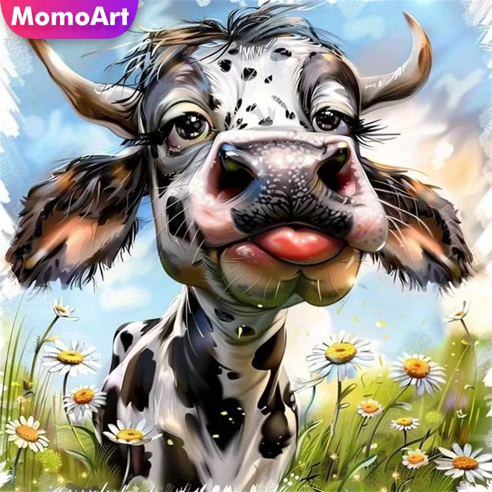 Momoart Kuh Diamant Stickerei Tier Neue Ankunft Malerei Cartoon Acryl Handwerk Liefert Diamant Mosaik Rinder DIY Handmade