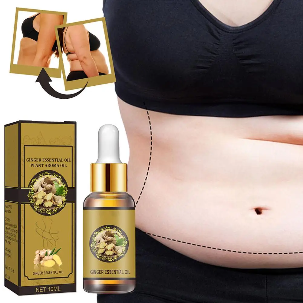 30ml Lymphatic Drainage Ginger Body Essential Oil Massage Relax Relief Firming Bath Soothes Therapy Stress Spa Treat N7c2