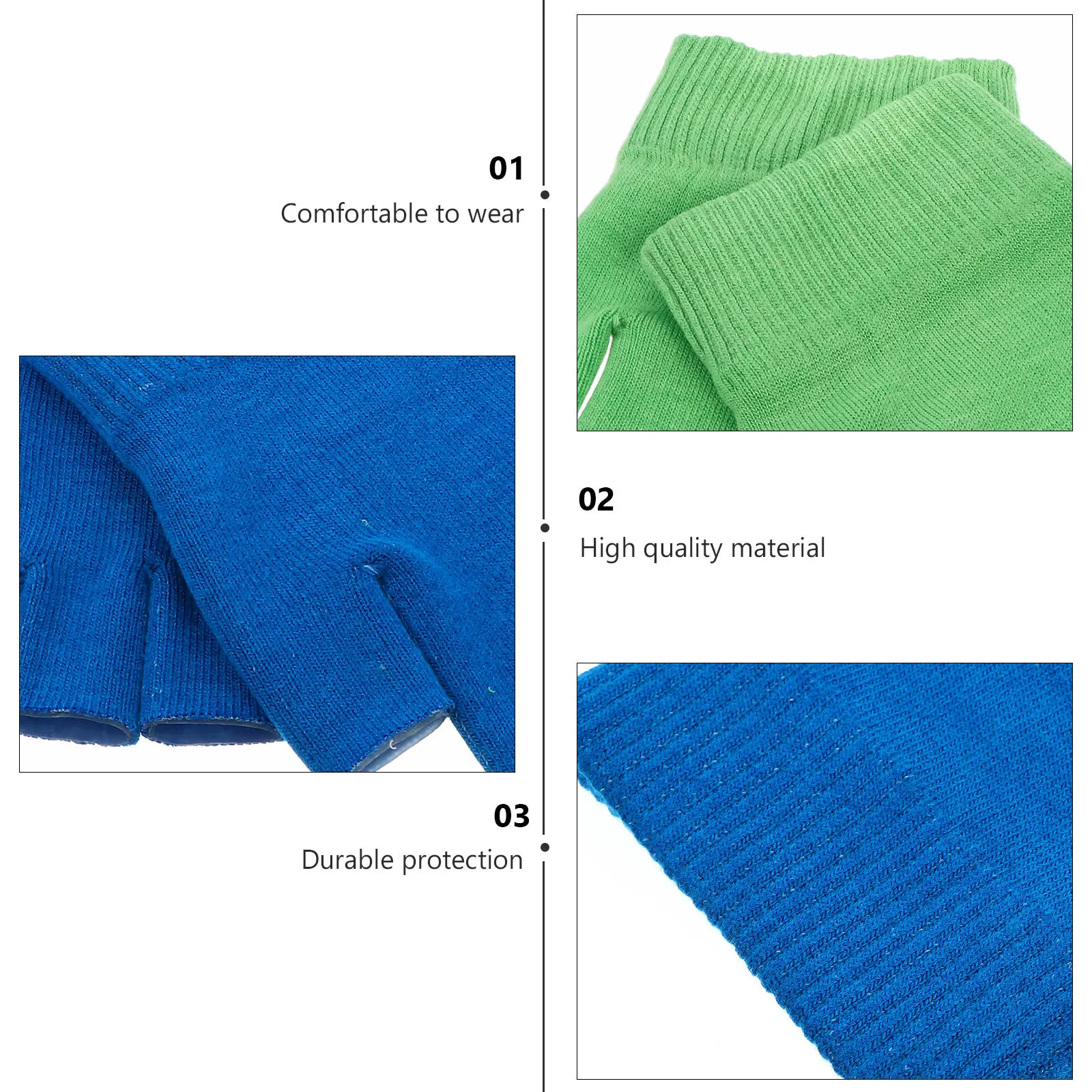 

2Pairs Moisturizing Gel Gloves Soft Lightweight Hand Care Night Repair for Dry Skin with Fast Absorption Spa Therapy Beauty