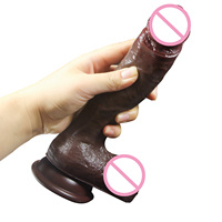 Realistic Black Dildos Strap On Penis Double-Layer Silicone Dildo For Women Sex Toys Female G-Spot Masturbation Fake Penis