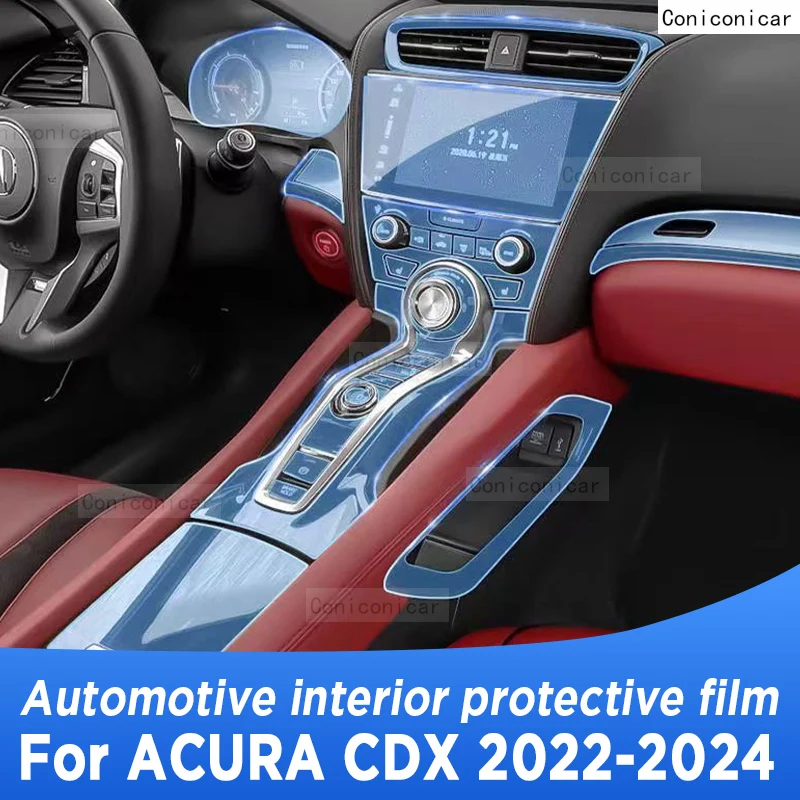 

For ACURA CDX 2022-2024 Gearbox Panel Navigation Screen Automotive Interior TPU Protective Film Cover Anti-Scratch Sticker