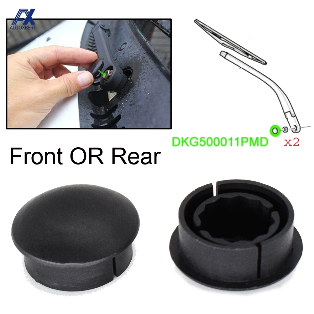 2Pcs Front Rear Wiper Arm Nut Cap Cover Clips For Land Rover Discovery 3 & 4 2004-2006 DKG500011PMD For Range Rover Sport 05-13